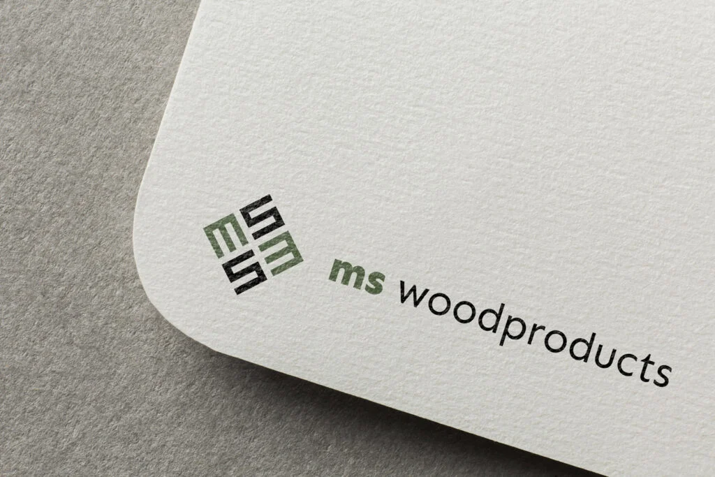 MS woodproducts logo izstrāde
